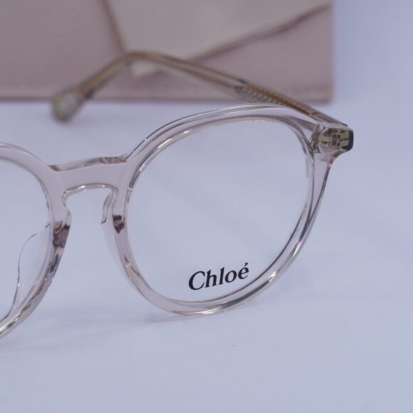 Chloe CH0012OA 001 Round Eyeglasses 50mm - Transparent Pink - Picture 2 of 12